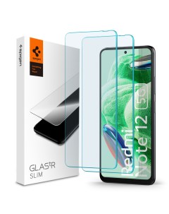 Защитное стекло для Xiaomi Redmi Note 12 5G GLAS tR Slim Прозрачный 2 шт AGL06048 Spigen