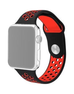 Ремешок для Apple Watch silicone 42 44 mm Vent Black Red APWTSIH42 18 Innozone