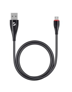 Дата кабель Ceramic USB micro USB 1м черный крафт Deppa