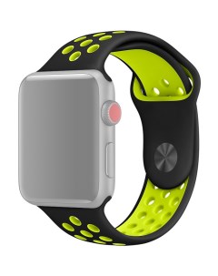 Ремешок для Apple Watch silicone 42 44 Vent Black Green APWTSIH42 02 Innozone