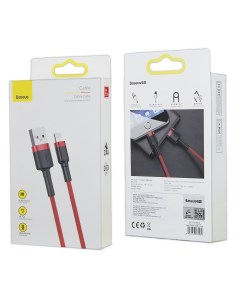 Кабель USB Lightning 1M 2 4A Cafule Cable красный с черным CALKLF B09 IS973073 Baseus