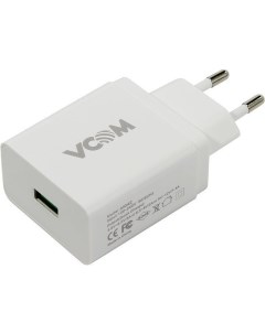 Сетевое зарядное устройство CA M042 2xUSB Type A 3 А белый Vcom
