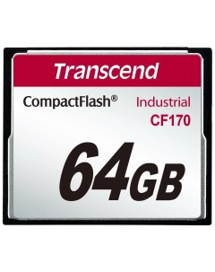 Промышленная карта памяти CompactFlash 170 64 Гб MLC темп режим от 25 до 8 Transcend
