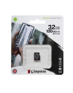 Флеш карта microSDHC 32Gb Class10 SDCS2 32GB Canvas Select Plus adapter Kingston