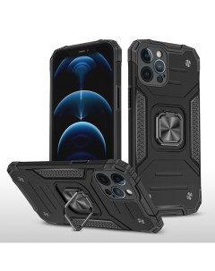Противоударный чехол Legion Case для iPhone 12 Pro Max черный Black panther