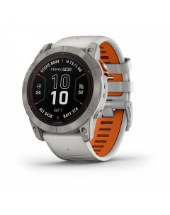 Смарт часы Fenix 7X Pro серебристый бежевый оранжевый 010 02778 14 Garmin
