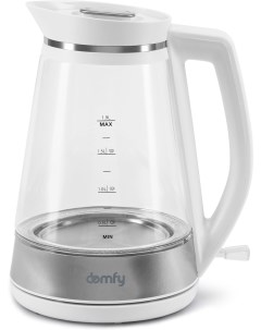 Чайник электрический DSB EK304 1 6 л белый прозрачный Domfy