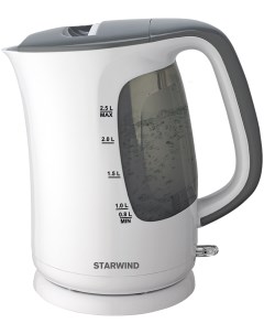 Чайник электрический SKG3025 2 5 л белый серый Starwind
