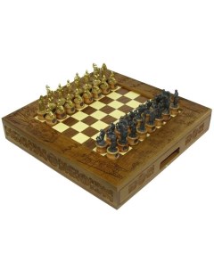 Шахматы исторические эксклюзивные Ледовое побоище с чернеными фигурами 47 47см 999 RTS 04X Ровертайм
