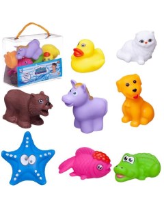 Набор резиновых игрушек для ванной Веселое купание 8 предметов набор 3 в сумке Abtoys
