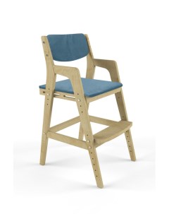 Детский растущий стул Вуди Без покрытия с чехлом Бриз Робин wood