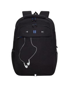 Рюкзак молодежный с карманом для ноутбука 15 RU 432 4 3 черный синий Grizzly