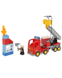 Конструктор большие кубики Пожарная машина Город мастеров