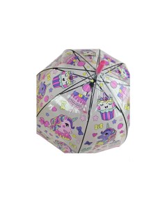 Зонт трость детский от дождя полуавтомат С 550 единорог розовый 15894 Galaxy