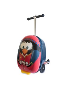 Детский чемодан самокат Пингвин Перри Zinc