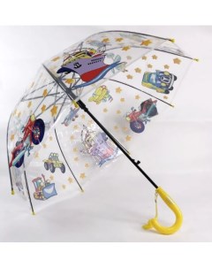 Зонт трость детский от дождя полуавтомат С 538 жёлтый 12312 Galaxy