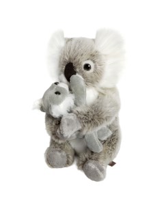 Мягкая игрушка реалистичная мишка коала с детенышем ML SO 130222 25 22 серый Maxitoys