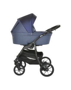 Коляска 2 в 1 Nino Ткань Кожа Midnight Кожа Metalic Blue Pituso