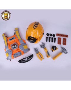 Игрушечный набор инструментов с шлемом и жилетом Power tools