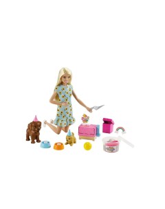 Игровой набор Mattel Кукла и щенки Barbie