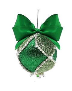 Набор для творчества Новогодний шар из фоамирана зелено серебряный VM ШФ 40 8x8x8 см от Волшебная мастерская