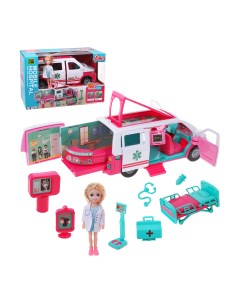Машинка для куклы Скорая помощь игровой набор с куклой 614568 Наша игрушка