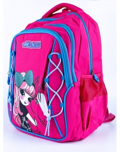 Рюкзак Pink3 школьный для девочек подростков ярко розовый Mibackpack