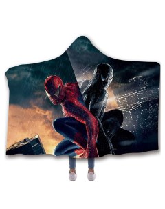Плед с капюшоном Человек паук Spider man 130х150 см Starfriend