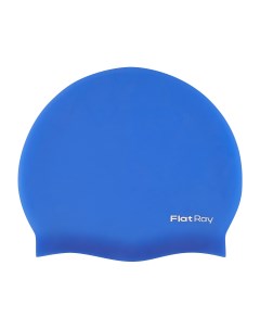 Силиконовая шапочка для плавания Silicone Swim Cap синий Flat ray
