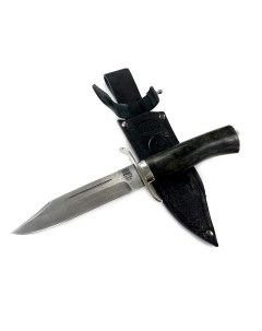 Нож Разведчик Н19 дамасская сталь У10А 7ХНМ стабил карельская берёза никель Златоуст