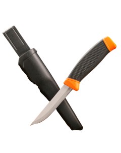 Нож туристический Урал клинок 10см оранжевый ножны пластик Sima-land