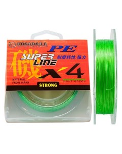 Шнур SUPER LINE PE X4 150м light green 0 10мм 3 2кг Kosadaka