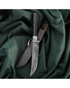 Нож Пчак Шархон малый чёрная рукоять из граба сухма гарда из олова Bazar