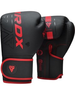 Боксерские перчатки F6 10 oz черный красный матовый Rdx