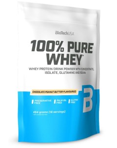 Протеин 100 Pure Whey 454 г шоколад арахисовое масло Biotechusa