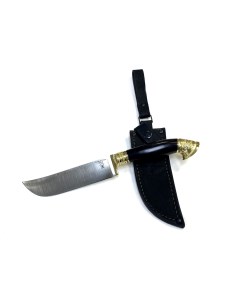 Нож Пчак Узбекский кованая 95х18 черный граб латунь Русский молот