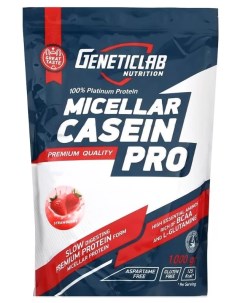 Протеин Micellar Casein Pro 1000 г strawberry Geneticlab nutrition