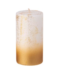 Свеча столбик 10х5 см цвет золотой Bronco