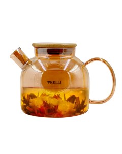 Жаропрочный стеклянный чайник KL 3293 Kelli