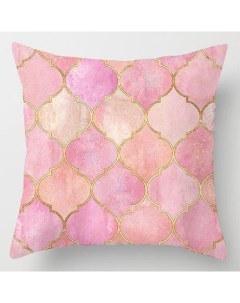 Подушка декоративная 40х40 Розовый узор Розовая коллекция твилл Zaberite