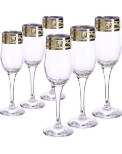 Набор бокалов для шампанского 6шт стекло 200мл MS160 01 Nobrand