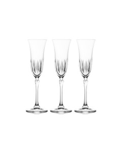 Набор бокалов для шампанского Le Stelle Gemma Point хрустальное стекло 6шт 150мл LR 086 Nobrand