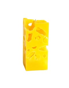 Ароматическая свеча декоративная Ажурная желтый 6х12 см дыня Богатство аромата