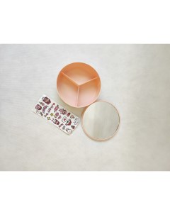 Шкатулка для бижутерии творчества косметическая с зеркалом круглая розовая B41p Ihome