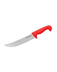 Нож кухонный SULTAN PRO для нарезки пчак 213 мм ТЭП красный AUS 8 SUP 0045R Samura