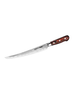 Нож кухонный KAIJU для нарезки слайсер Tanto 230 мм AUS 8 дерево с больстеро Samura
