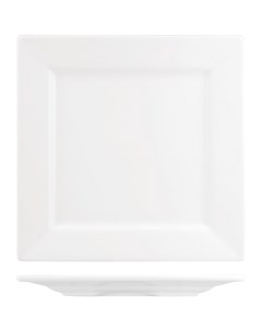 Тарелка квадратная 270х270х25мм фарфор белый Kunstwerk