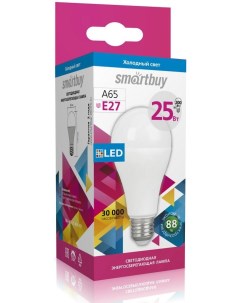 Светодиодная лампа Smartbuy SBL A65 25 60K E27 холодный свет Nobrand