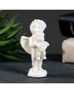 Статуэтка Ангелочек с мишкой стоит Xорошие сувениры позолота 9x4x3см Хорошие сувениры