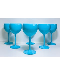 Бокалы для вина Балун голубые из поликарбоната 6 шт Nipco